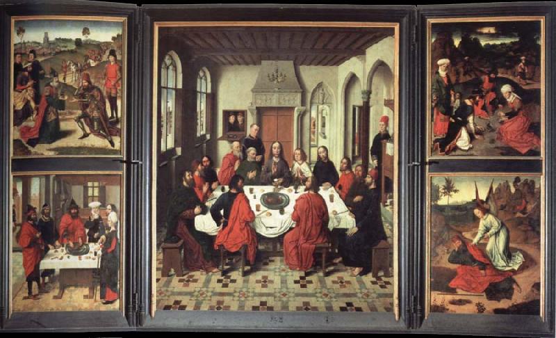 dierec bouts last supper altarpiece oil painting image